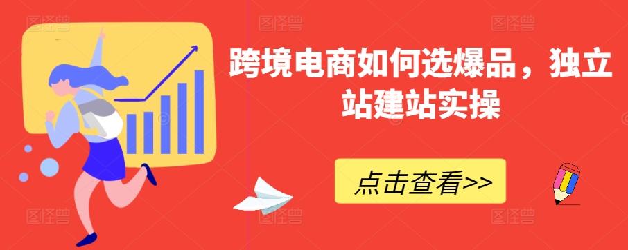跨境电商如何选爆品，独立站建站实操-情久项目网