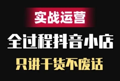抖音小店精细化实战运营，只讲干货不废话-情久项目网