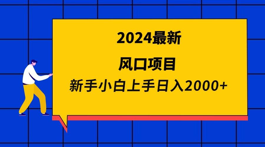(9483期)2024最新风口项目 新手小白日入2000+-情久项目网