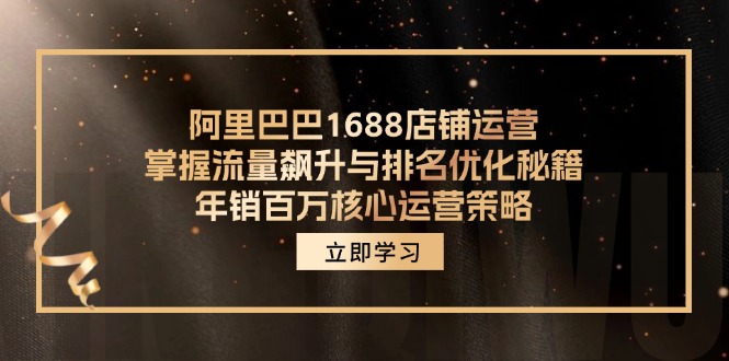 阿里巴巴1688店铺运营，掌握流量飙升与排名优化秘籍 年销百万核心运营策略-情久项目网