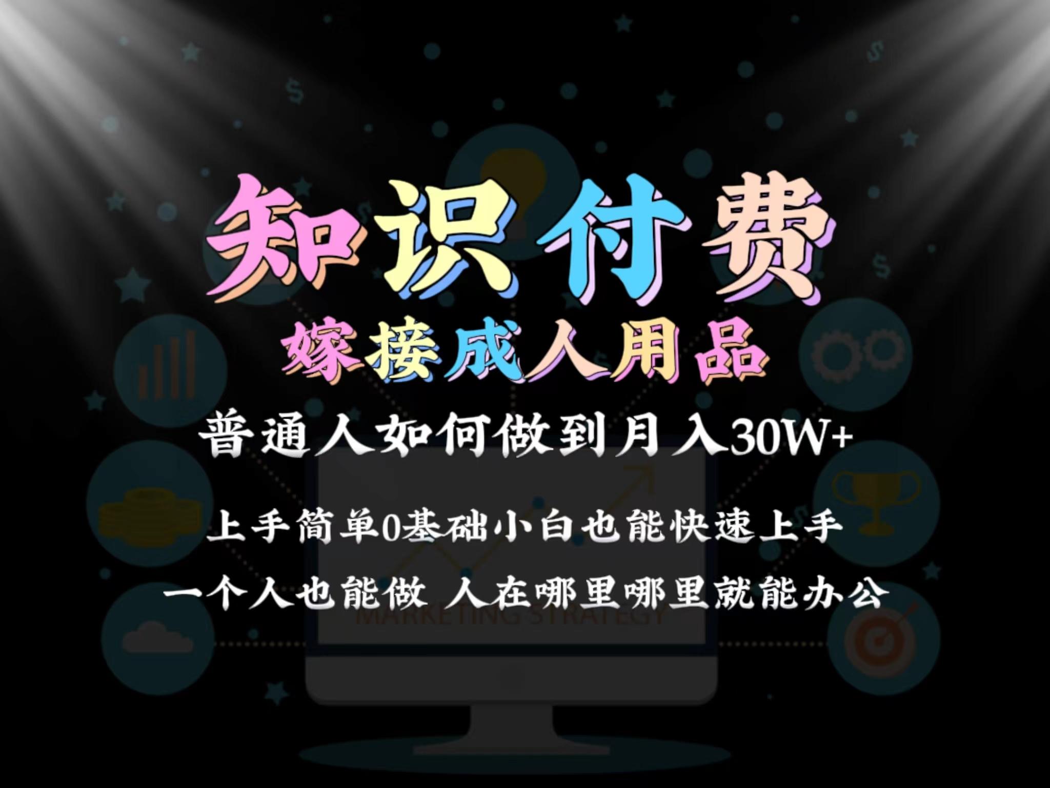 2024普通人做知识付费结合成人用品如何实现单月变现30w 保姆教学1.0-情久项目网