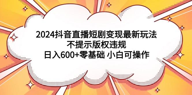(9305期)2024抖音直播短剧变现最新玩法，不提示版权违规 日入600+零基础 小白可操作-情久项目网