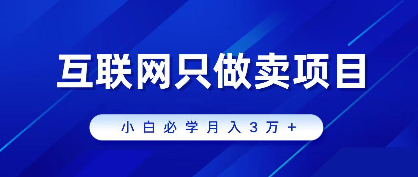 (9623期)互联网的尽头就是卖项目，被割过韭菜的兄弟们必看！轻松月入三万以上！-情久项目网