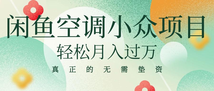闲鱼卖空调小众项目 轻松月入过万 真正的无需垫资金-情久项目网