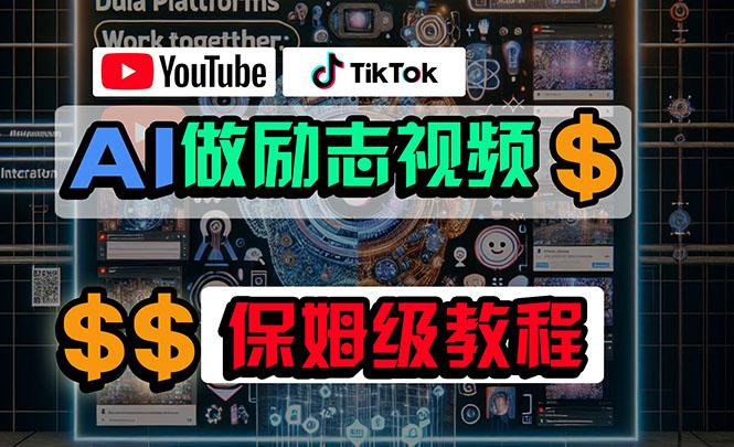 利用AI制作励志视频，在YouTube和TikTok赚钱，小白可做(附工具-情久项目网