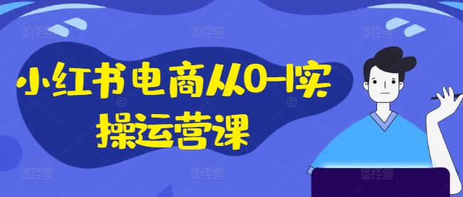 小红书电商从0-1实操运营课，小红书手机实操小红书/IP和私域课/小红书电商电脑实操板块等-情久项目网