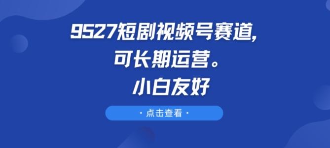 9527短剧视频号赛道，可长期运营，小白友好【揭秘】-情久项目网