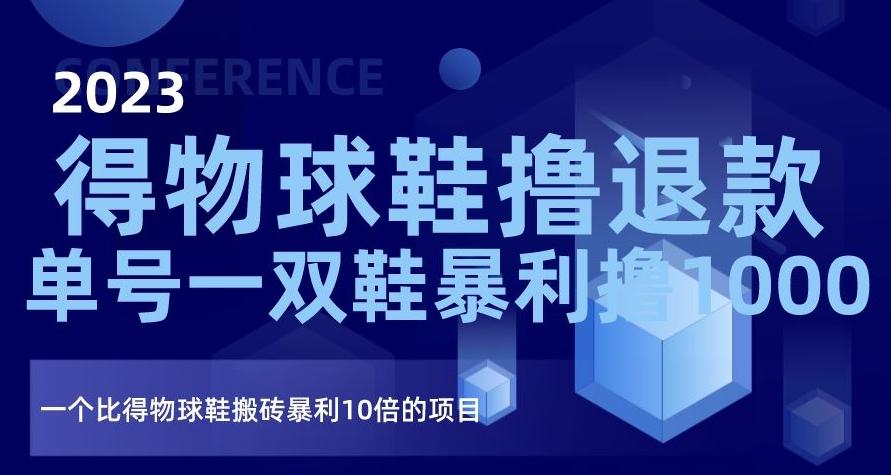 2023得物球鞋撸退款，单号一双鞋暴利撸1000，一个比得物球鞋搬砖暴利10倍的项目【揭秘】-情久项目网