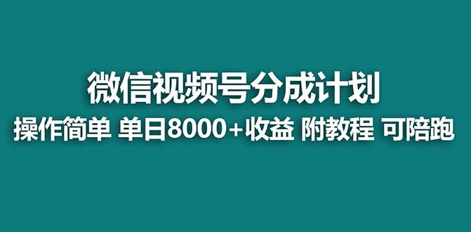 【蓝海项目】视频号分成计划最新玩法，单天收益8000+，附玩法教程，24年…-情久项目网