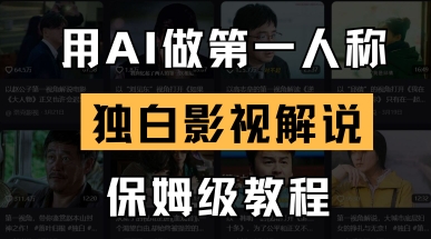 用AI做第一人称独白影视解说，手把手教学，保姆级教程-情久项目网