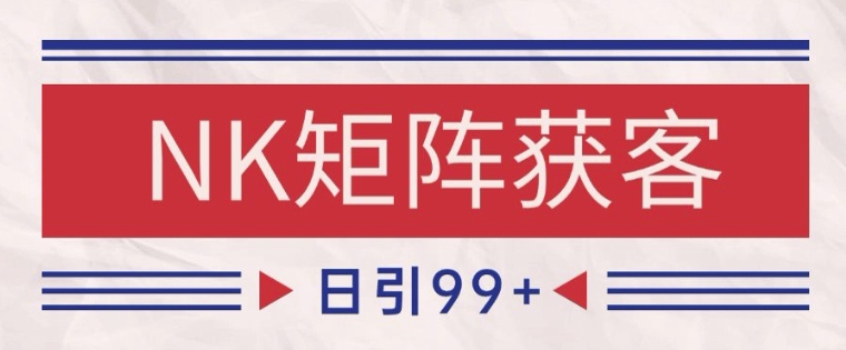 小红书某音NK赛道引流获客 自热矩阵日引200+【揭秘】-情久项目网