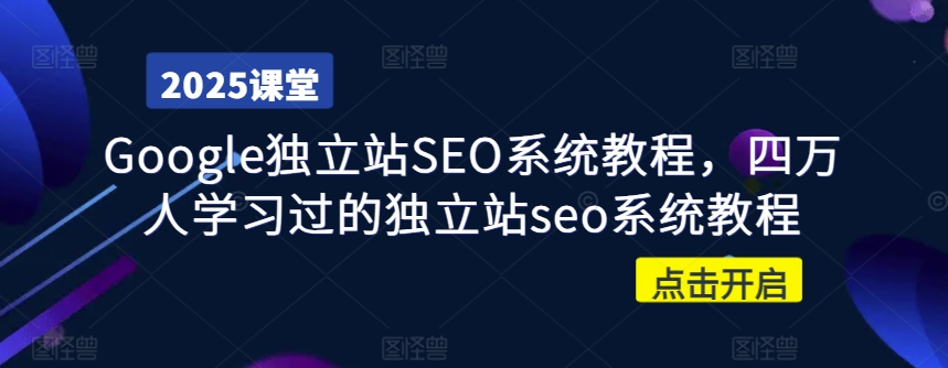 Google独立站SEO系统教程，四万人学习过的独立站seo系统教程-情久项目网