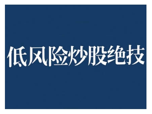2024低风险股票实操营，低风险，高回报-情久项目网