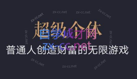 超级个体·普通人创造财富的无限游戏-情久项目网