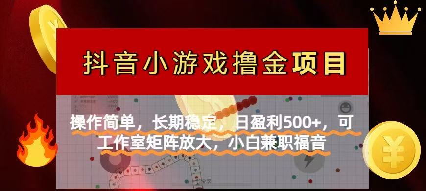 【抖音小游戏发行人计划项目】操作简单，长期稳定，日盈利500+，可工作...-情久项目网