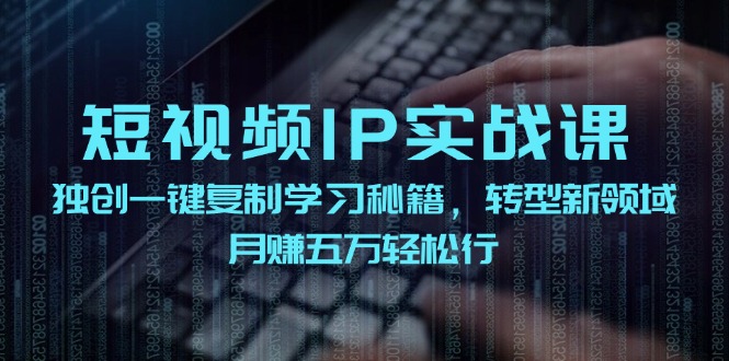 短视频IP实战课，独创一键复制学习秘籍，转战新领域，月赚五万轻松行-情久项目网