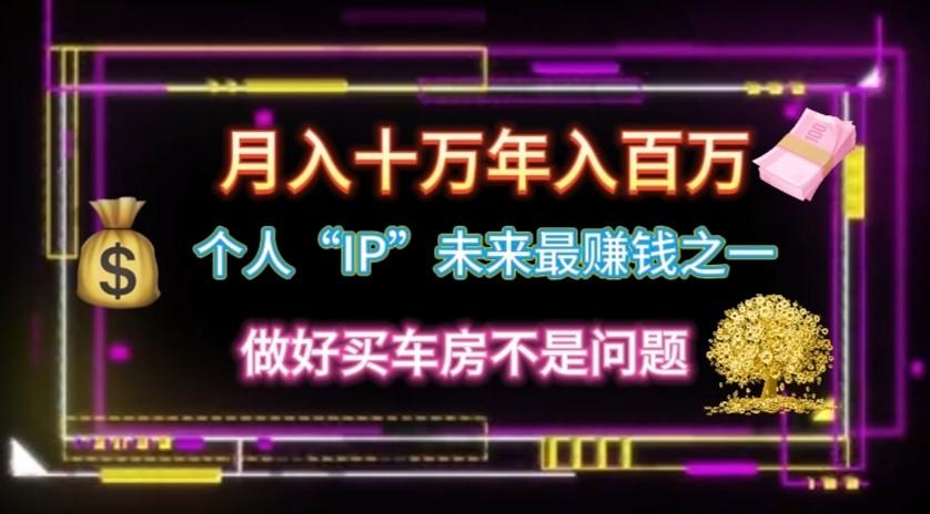 个人“ip”月入10w，年入100w-情久项目网