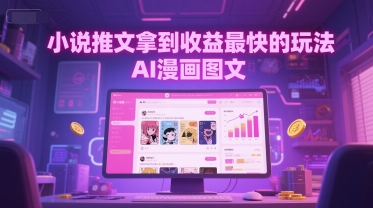 小说推文拿到收益最快的玩法，AI漫画图文-情久项目网
