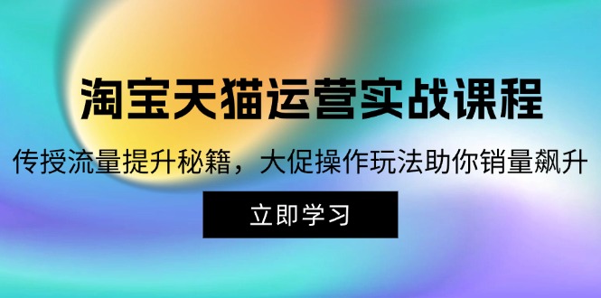 淘宝&天猫运营实战课程，传授流量提升秘籍，大促操作玩法助你销量飙升-情久项目网