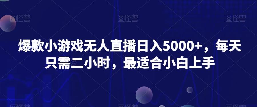爆款小游戏无人直播日入5000+，每天只需二小时，最适合小白上手-情久项目网