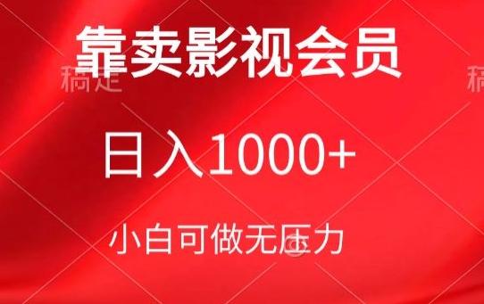 靠卖影视会员，日入1000+，落地保姆级教程，新手可学【揭秘】-情久项目网