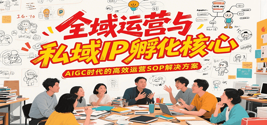 全域运营与私域IP孵化核心，AIGC时代的高效运营SOP解决方案-情久项目网