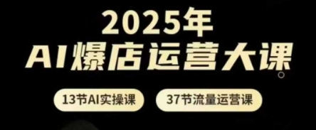 2025年AI爆店运营大课，13节AI实操课+37节流量运营课-情久项目网
