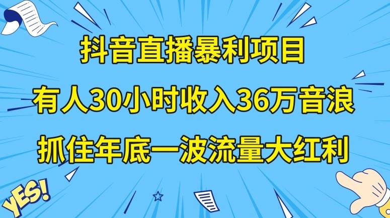抖音直播暴利项目，有人30小时收入36万音浪，公司宣传片年会视频制作，抓住年底一波流量大红利【揭秘】-情久项目网