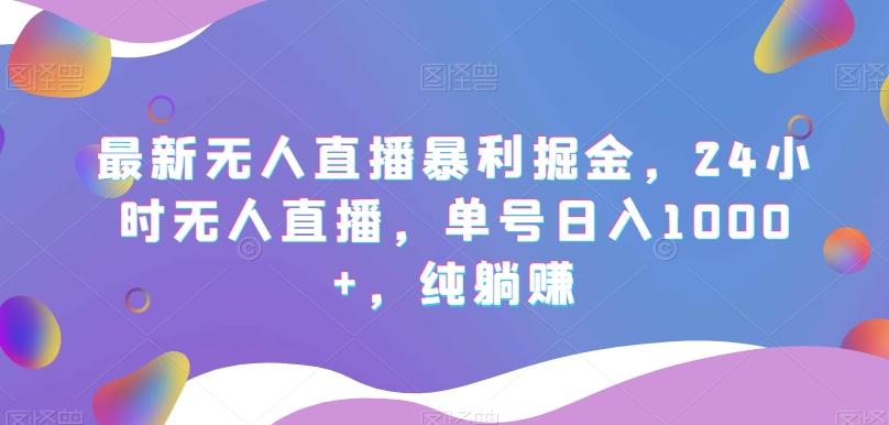 最新无人直播暴利掘金，24小时无人直播，单号日入1000+，纯躺赚-情久项目网