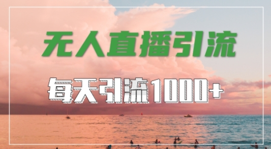 抖音快手视频号全平台通用，无人直播引流法，超暴力引流1000+高质量精准创业粉【揭秘】-情久项目网
