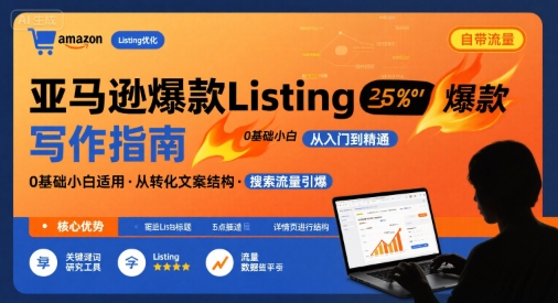 亚马逊爆款Listing写作方法，亚马逊0基础小白也能写爆款自带流量的Listing-情久项目网
