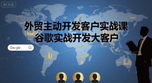 外贸主动开发客户实战课，谷歌实战开发大客户-情久项目网