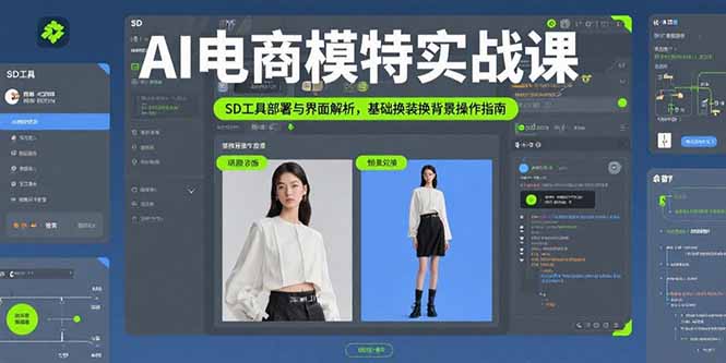 AI电商模特实战课，SD工具部署与界面解析，基础换装换背景操作指南-情久项目网