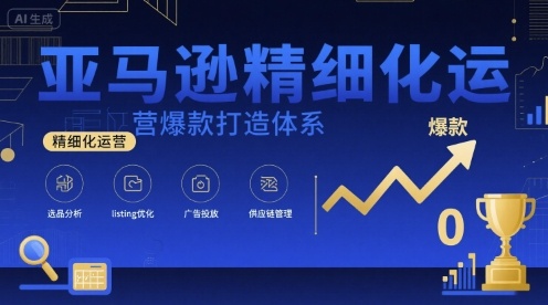 亚马逊精细化运营爆款打造体系，视频课+全套资料文档-情久项目网