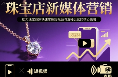 珠宝店新媒体营销，助力珠宝商家快速掌握短视频与直播运营的核心策略-情久项目网
