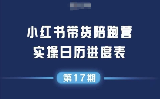小红书第17期带货陪跑营，不囤货，无不直播，无不投流，通过选品+笔记内容+测品+笔记铺量+矩阵运营打爆款(更新)-情久项目网