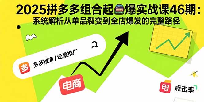 2025拼多多组合起爆实战课46期：系统解析从单品裂变到全店爆发的完整路径-情久项目网