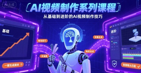 AI视频制作系列课程，从基础到进阶的AI视频制作技巧全涵盖-情久项目网