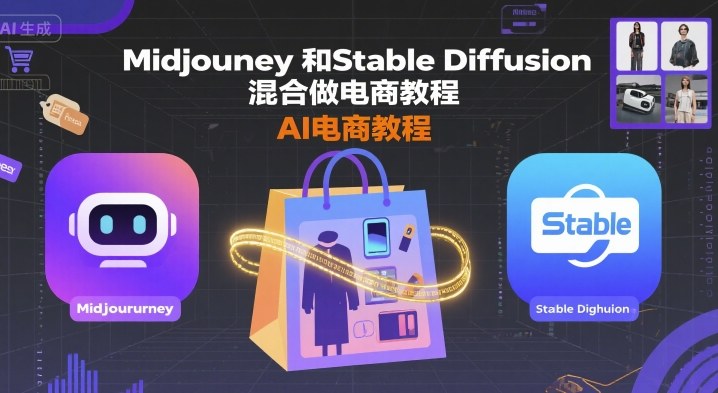 Midjourney和Stable Diffusion混合做电商教程-ai电商教程-情久项目网