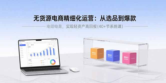 无货源电商精细化运营：从选品到爆款，实现轻资产高回报(40+节系统课-情久项目网