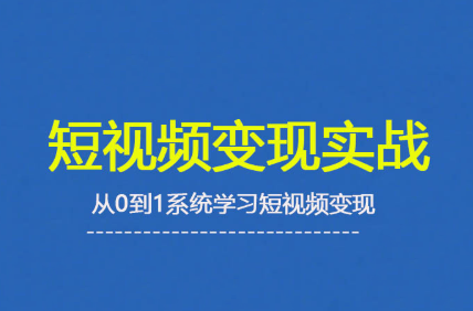 杨磊老师·2025短视频变现实战课-情久项目网