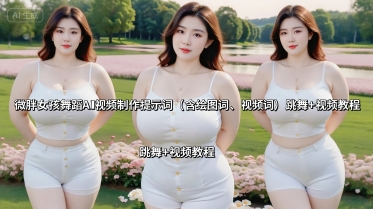 微胖女孩舞蹈AI视频制作提示词(含绘图词、视频词) 跳舞+视频教程-情久项目网
