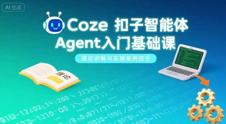 Coze扣子智能体Agent入门基础课，理论讲解与实操案例结合-情久项目网