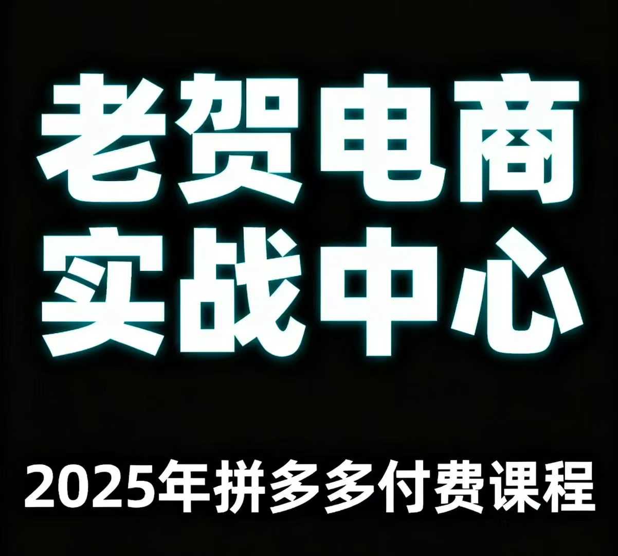 老贺电商2025年拼多多付费课程，用通俗易懂的方法告诉你多多怎么玩-情久项目网