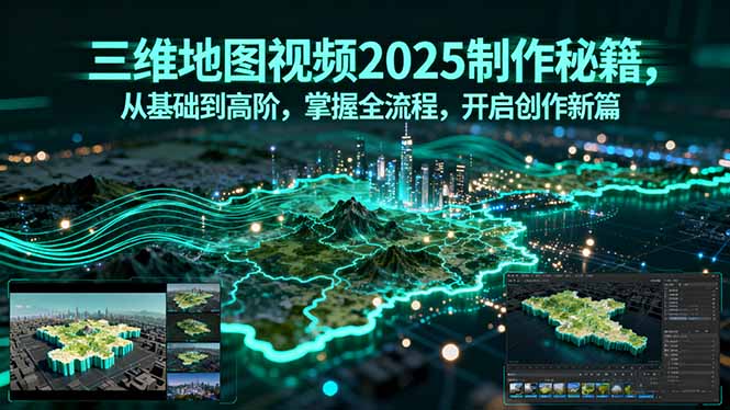 三维地图视频2025制作秘籍，从基础到高阶，掌握全流程，开启创作新篇-情久项目网