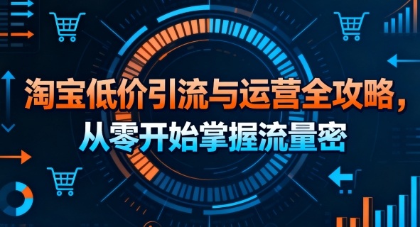淘宝低价引流与运营全攻略，从零开始掌握流量密码-情久项目网
