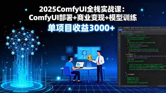 2025ComfyUI全栈实战课：ComfyUI部署+商业变现+模型训练，单项目收益3000+-情久项目网