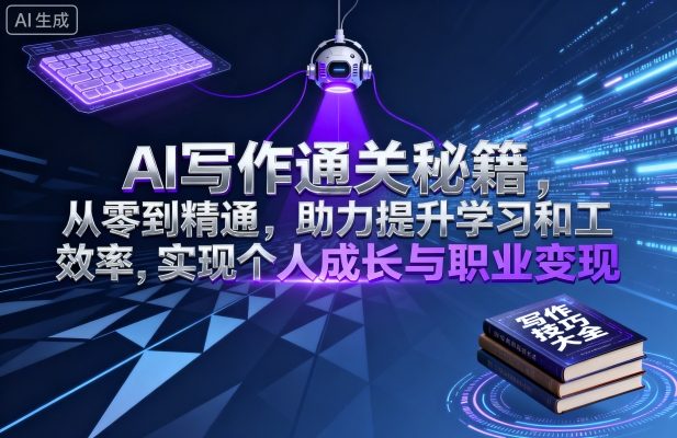 AI写作通关秘籍，从零到精通，助力提升学习和工作效率，实现个人成长与职业变现-情久项目网