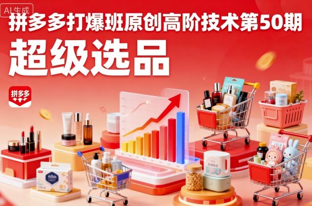拼多多打爆班原创高阶技术第50期，超级选品-情久项目网