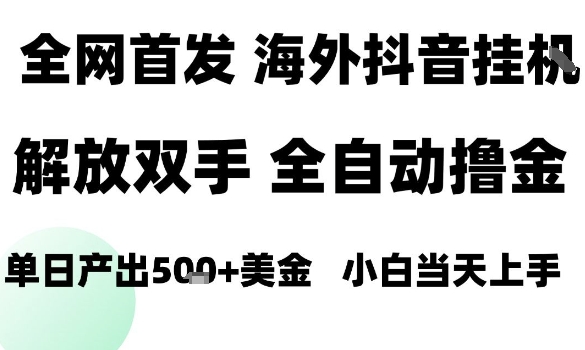海外抖音无人直播，单日产出1.5k+，长期稳定，新手可玩，无脑操作【揭秘】-情久项目网